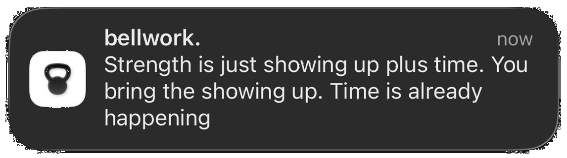 A Bellwork training reminder notification.